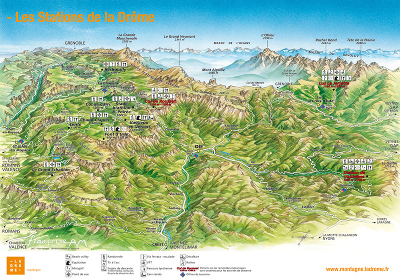 Carte station la Drôme Montagne